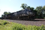 NS 8170 pulls train 38G down the siding